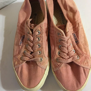 Light pink soft canvas sneakers, size 38 (7.5)